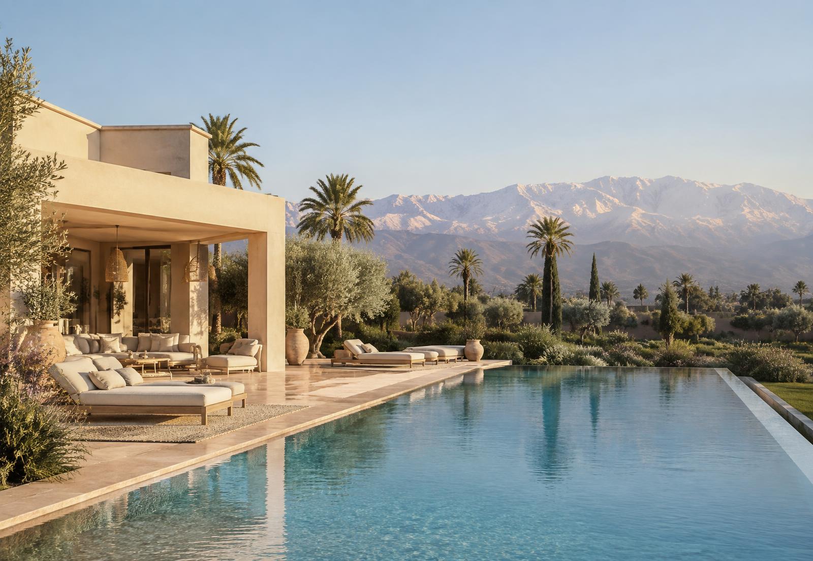 Villa contemporaine avec piscine à Marrakech